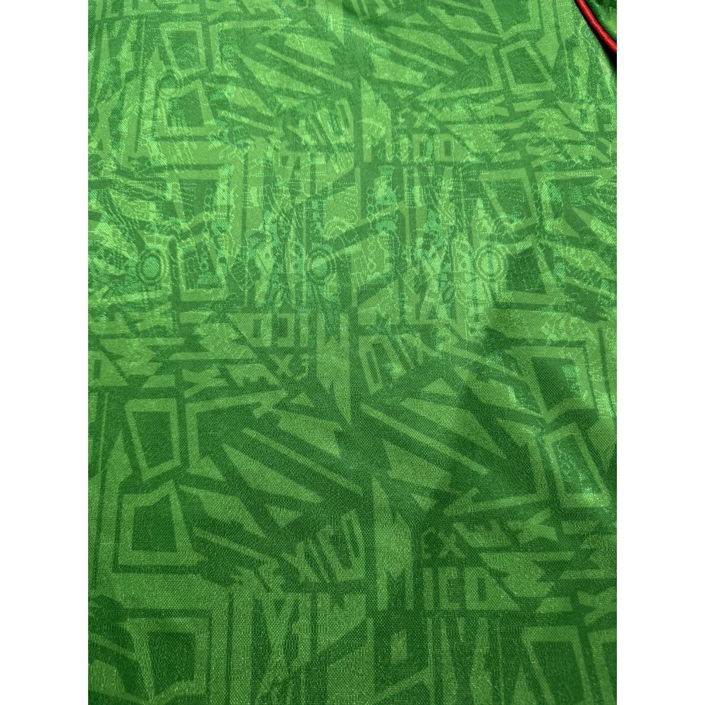 Umbro Mexico 1994 World Cup Soccer Jersey Green Aztec Pattern Mens Large Vintage - Picture 9 of 14